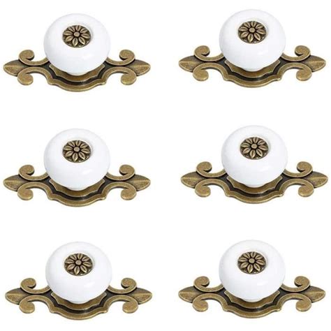 6 Pièces Bouton de Meuble Cuisine Poignée de Commode Boutons de Porte