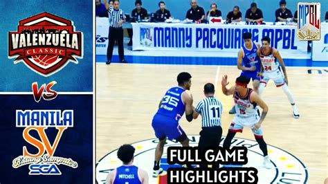 Mpbl Highlights Manila Sga Vs Valenzuela Classic May Mpbl