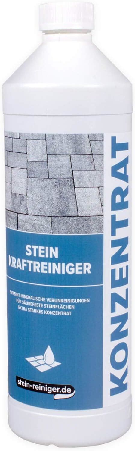 stein reiniger de Stein Kraftreiniger 1 L Ausblühungen Kalk Rost