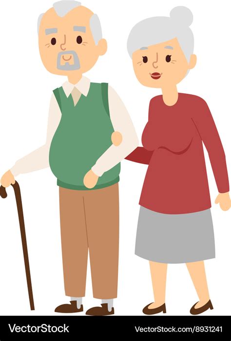 Aged People Royalty Free Vector Image Vectorstock