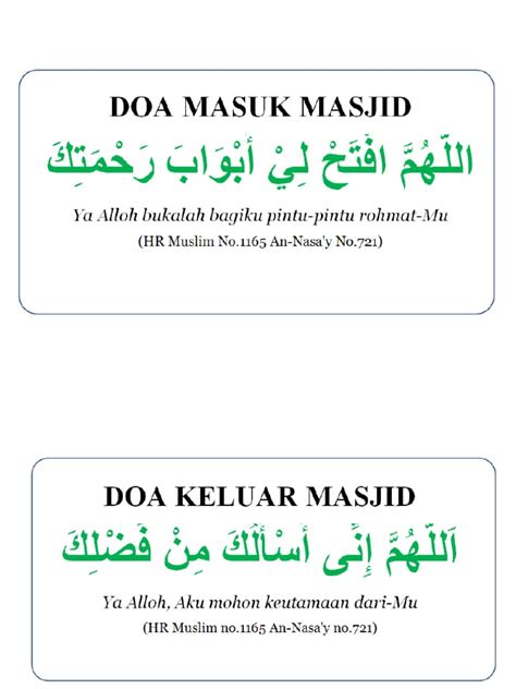 Doa Masuk Masjid Pdf Dakwah Islami