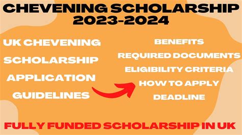 Chevening Scholarship 2023 2024 Applications Guidelines British