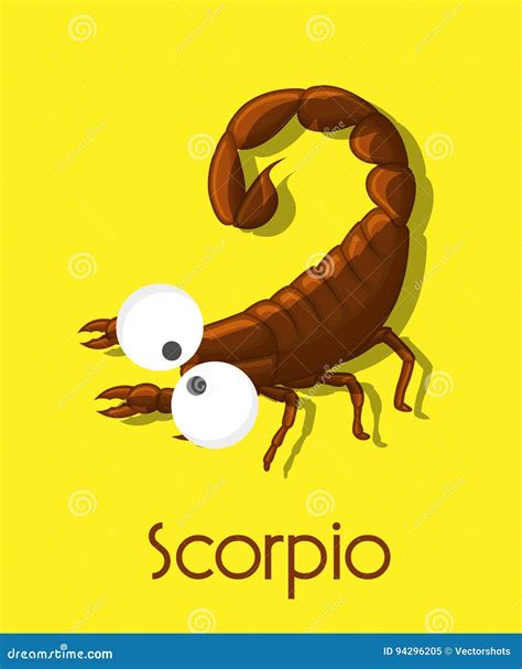 Funny Scorpion stock vector. Illustration of horoscope - 94296205