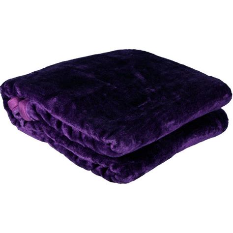 Luxurious Purple Fleece Blanket Bed Throw Large 200 X 220cm New