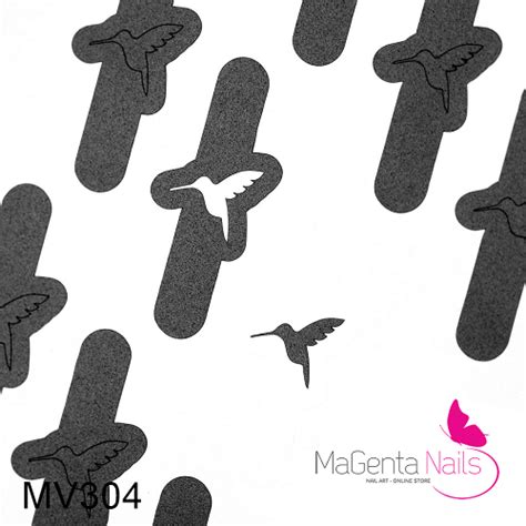 Nail Vinyl MV304 Colibri Stencils Stickers MaGenta Nails