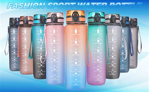 Codicile Water Bottle L With Time Marker And Filter Motivational