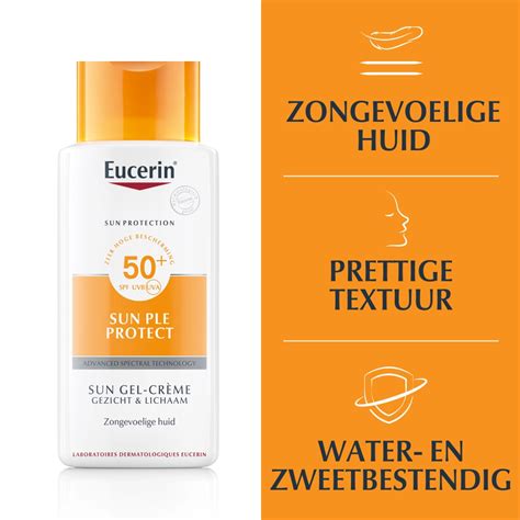 Eucerin Sun PLE Protect Gel crème SPF 50 150ml bestellen bij Mijnhuidonline