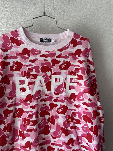 Bape BAPE ABC Pink Camo Crewneck | Grailed