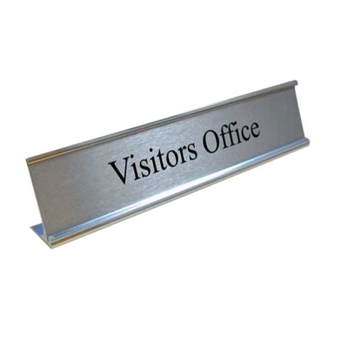 Stainless Steel Office Name Plate Shape Rectangular Color Silver