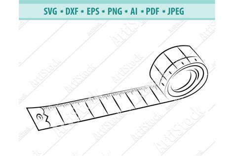 Tape Measure Svg Measuring Tape Sewing Svg Dxf Png Eps 447945