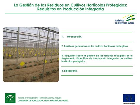 Gesti N De Los Residuos Generados En Cultivos Horticolas Protegidos