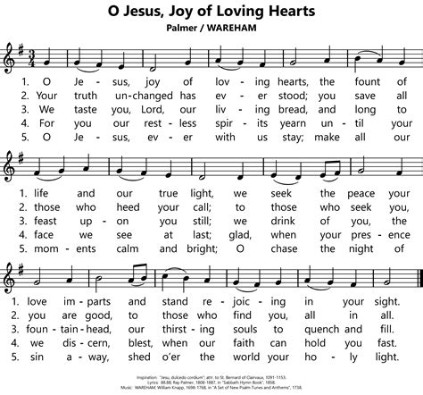 LiturgyShare O Jesus Joy Of Loving Hearts Palmer