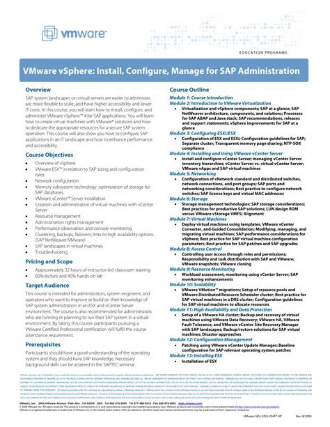 PDF VMware VSphere Install Configure Manage For SAP Mylearn