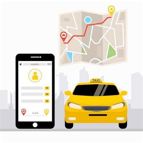 Concepto De Aplicación Para Taxi Vector Gratis