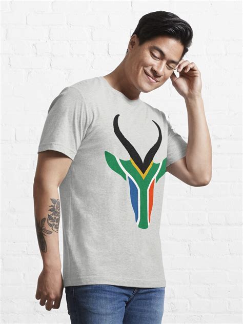 South African Flag Springbok T Shirt For Sale By Grizzlygaz