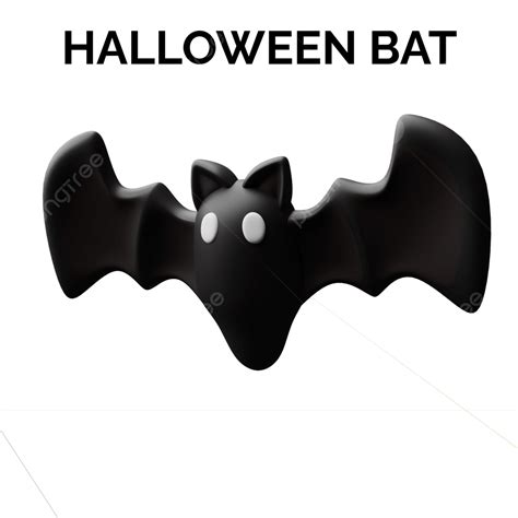 3d Rendering Illustration Cartoon Black Bat Halloween Decorative