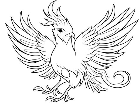 Mythical Firebird Coloring Sheet Coloring Page