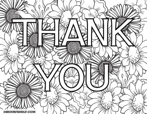 Thank You Coloring Printable Printable Word Searches