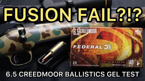 Dangerous 6 5 Creedmoor Federal Fusion 140gr Ballistics Gel Ammo Test Youtube