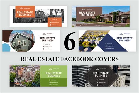 Real Estate Facebook Cover Creative Photoshop Templates Creative Market