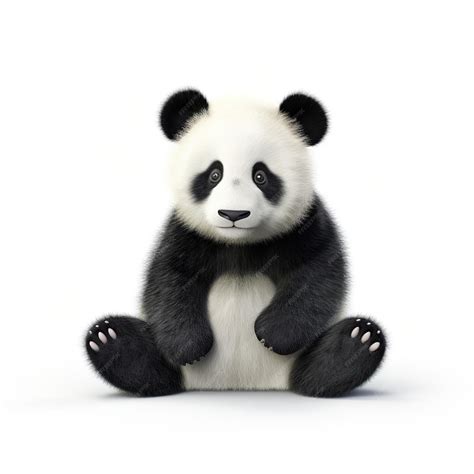 Premium Photo A Cute Panda Sitting Down