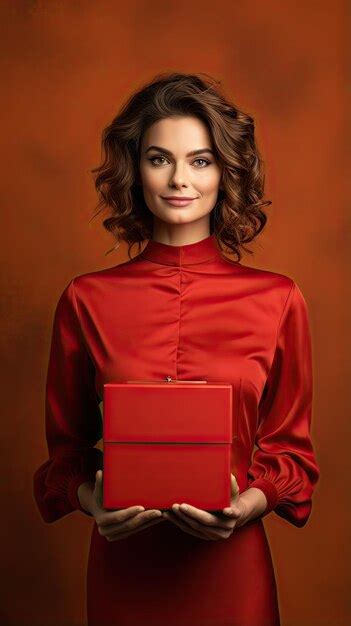 Premium Ai Image Western Woman Holding A Box