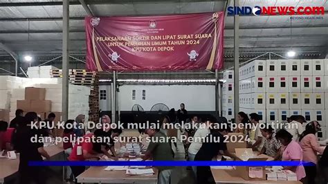 KPU Depok Libatkan 300 Petugas Sortir Lipat Surat Suara Pemilu 2024