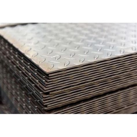 SS304 Mild Steel Checkered Plates Thickness 5 Mm At Rs 80 Kg In