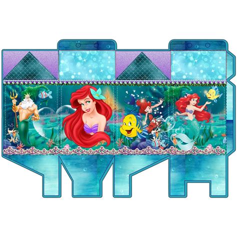 Und Caixas Personalizadas Folha Arte Impressa Tema Ariel