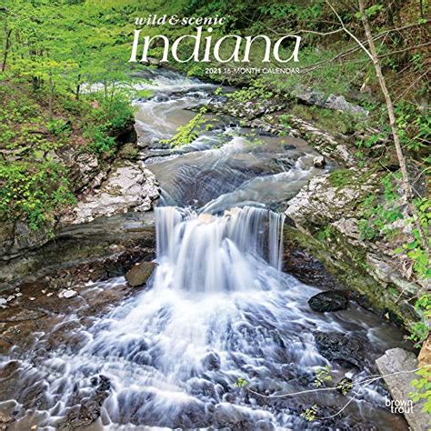 Indiana Wild Scenic X Inch Monthly Square Wall Calendar