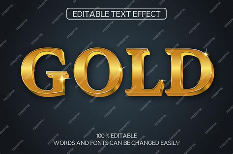 Premium Vector Gold 3d Editable Vector Text Effect