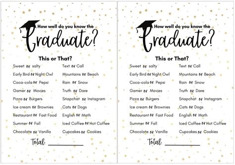 Cute Graduation Party Free Printables Gold And Black OriginalMOM