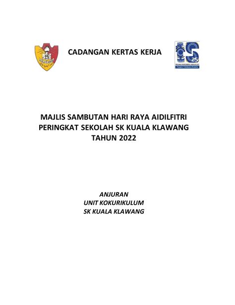 CADANGAN KERTAS KERJA SAMBUTAN HARI RAYA Docx