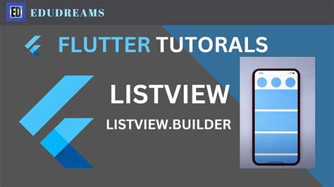 Flutter Tutorial For Beginners List View Builder Youtube