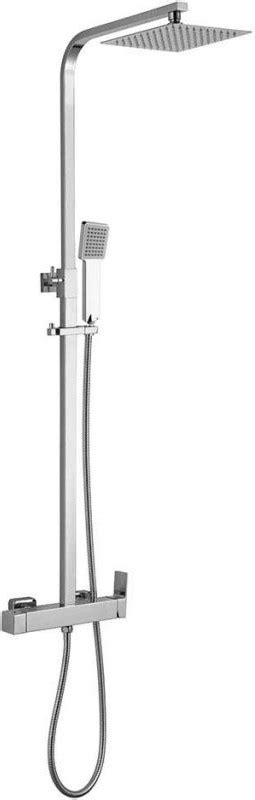 Colonne de douche carré monocommandé en acier inoxydable Robinet