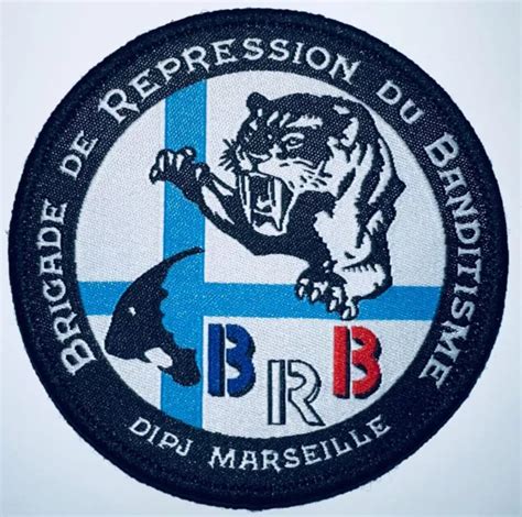 Ecusson Pj Brb Marseille Brigade De R Pression Du Banditisme Obsol Te