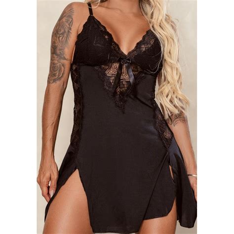 Camisola Sexy Em Renda I11 Compra Facil Lingerie