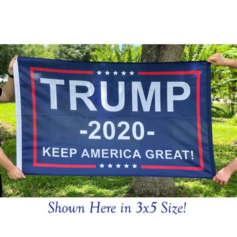 Trump 2020 Keep America Great Flag Blue Nylon { Made In Usa