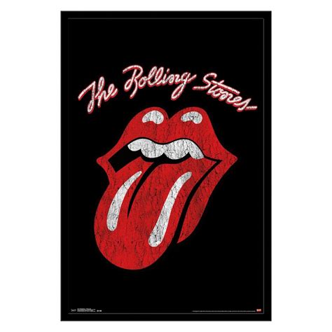 Rolling Stones Classic Logo Framed Poster Trends International Rock Band Posters Rolling