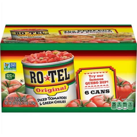 Rotel® Original Diced Tomatoes & Green Chilies, 6 ct / 10 oz - Smith’s Food and Drug