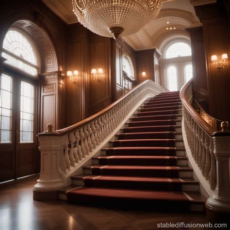 Titanic's Majestic Spiral Staircase | Stable Diffusion Online