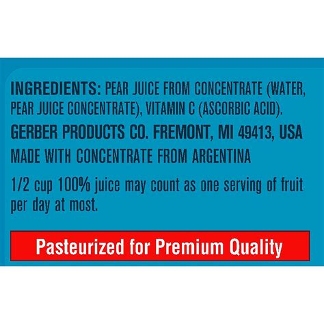 Gerber Pear Juice Fruit Juice 32 Fl Oz Bottle