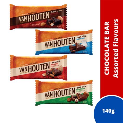 Van Houten Dark Milk Chocolate Bar Assorted Flavours 140g Dark Milk