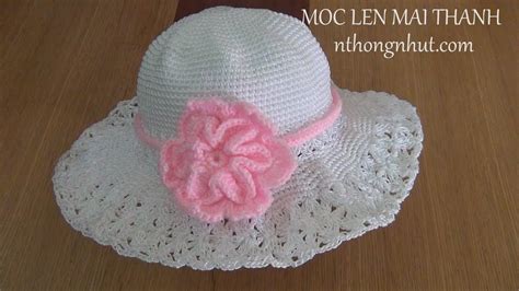 Crochet Summer Hat Tutorial Eng Sub I Hướng Dẫn Móc Mũ Len Rộng Vành