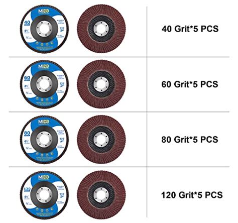 Mido Professional Abrasive Flap Disc Inch Pack For Angle