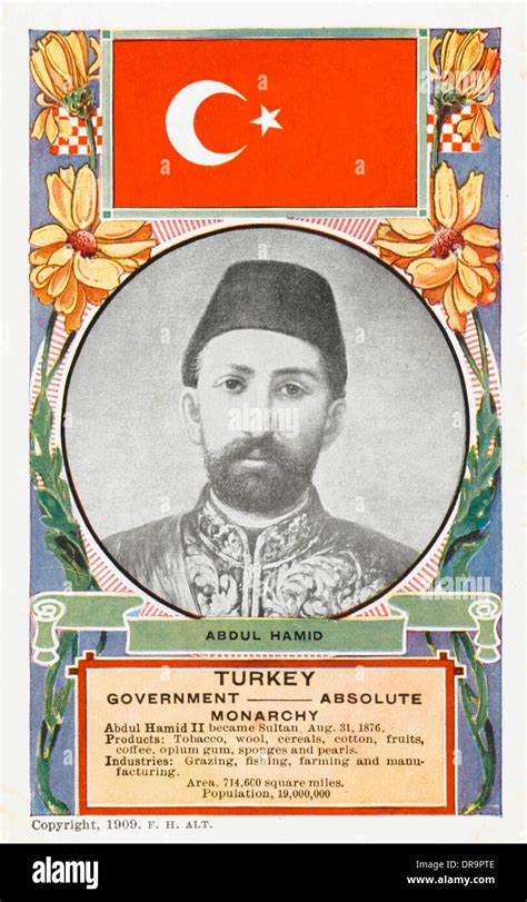 Sultan Abdul Hamid Ii Of Turkey Turkish Propaganda Stock Photo Alamy