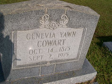 Geneva Yawn Cowart Find A Grave Memorial