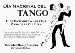 Hoy celebramos el Día Nacional del Tango en Casa de la Cultura