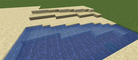 Building Tip: you can use smooth sandstone stairs to make a curve smoother on a beach! : r/Minecraft