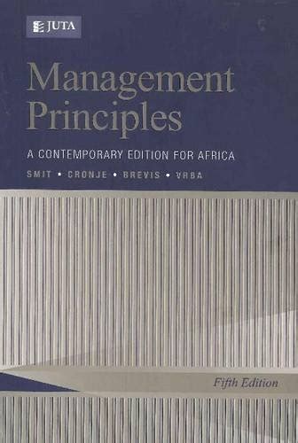 Management Principles A Contemporary Edition For Africa Amazon Co Uk